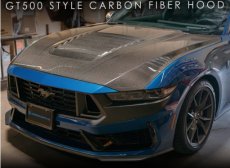 24+ Mustang Motorkap GT500-stijl Carbon
