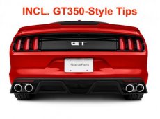 Ford Mustang Diffuser Quad Tip GT350+Tips 15-17 15-17 Mustang Diffuser Quad Tip GT350 Style + Tips