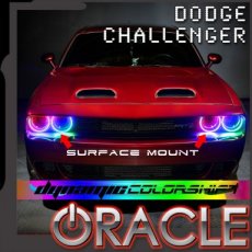 Dodge Challenger HALO'S Pre Oracle Shift 15+ 15+ Challenger Koplampen HALO Pre-Installed COLORSHIFT