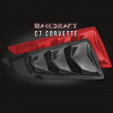 Chevrolet Corvette C7 Louvers BAKKDRAFT Glassskinz C7 Louvers Zijruiten BAKKDRAFT Glassskinz
