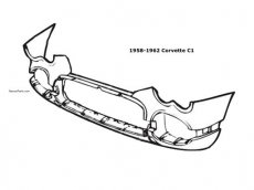 Corvette C1 Front Paneel Onderkant 1958-1962