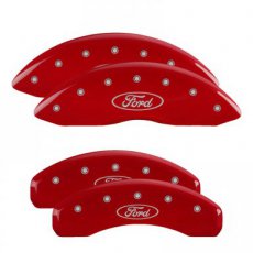 Ford F150 Caliper covers FORD Red/Silver 15-20 F-150 15-20 Remklauw Covers FORD Rood/Zilver
