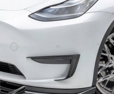 Tesla Model Y Aero ADD-ON BUMPER FLARES Model Y Voorbumper Trim Carbon 2020+